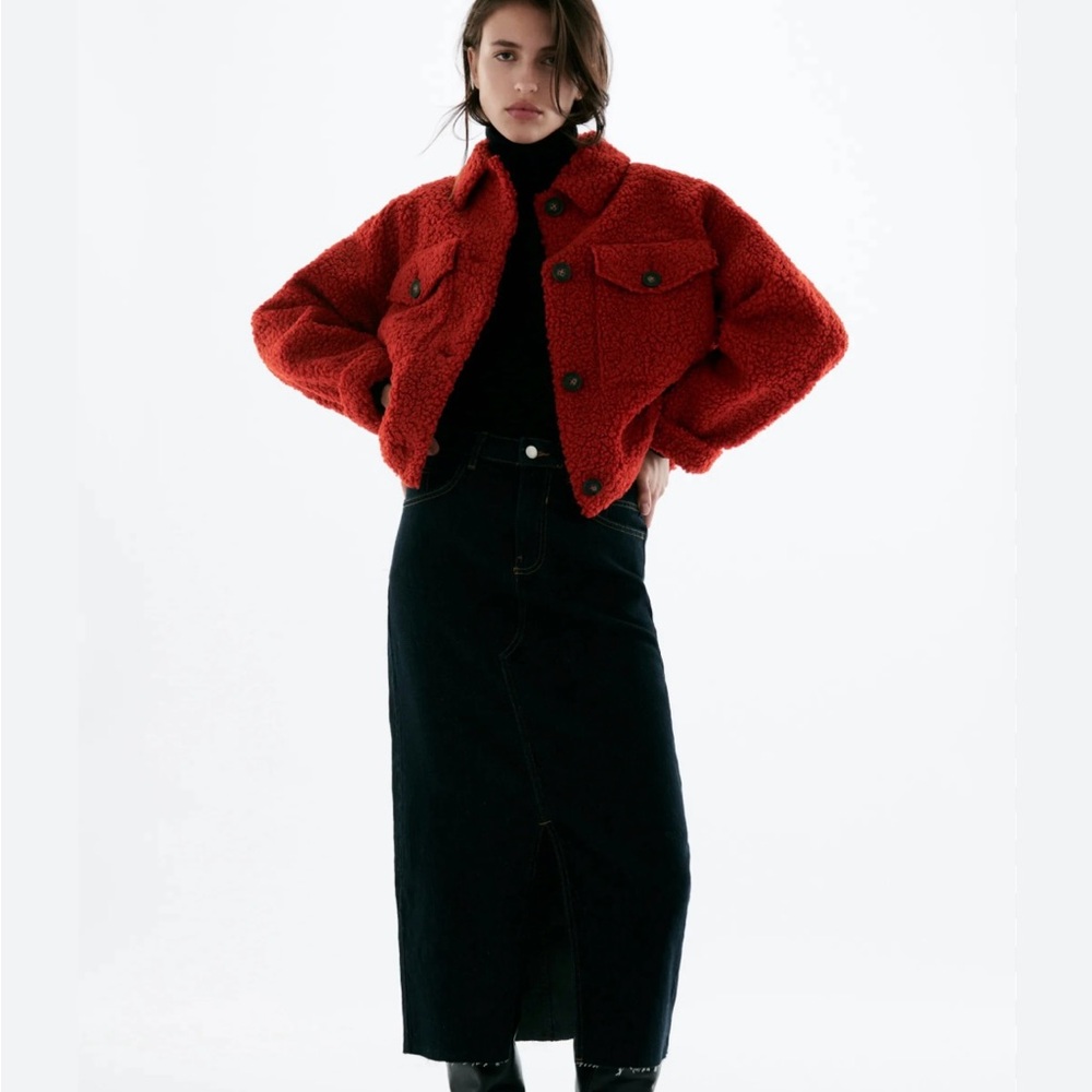 ZARA DOUBLE-FACED FLEECE JACKET Size M - Picture 3 of 17